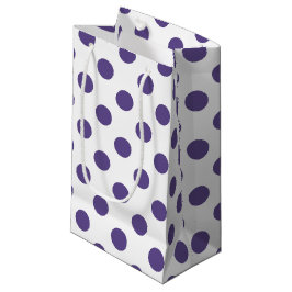 Ultra violet polka dots på vitt