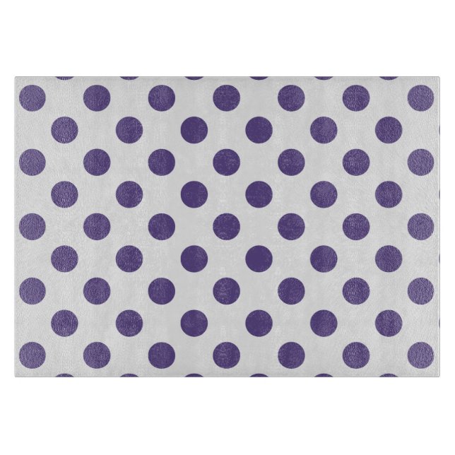 Ultra violet polka dots på vitt (Framsidan)