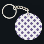 Ultra violet polka dots på vitt<br><div class="desc">Pantones färg år 2018 är ultraviolett.</div>