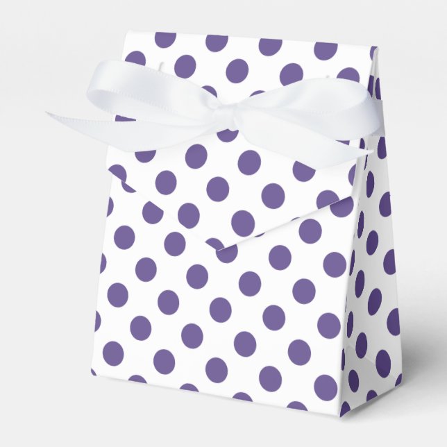 Ultra violet polka dots på vitt presentaskar (Framsidan Sidan)