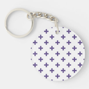 Ultra violet polka kor på vitt