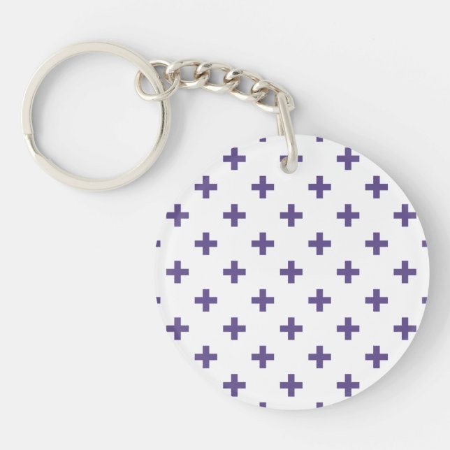 Ultra violet polka kor på vitt (Framsidan)