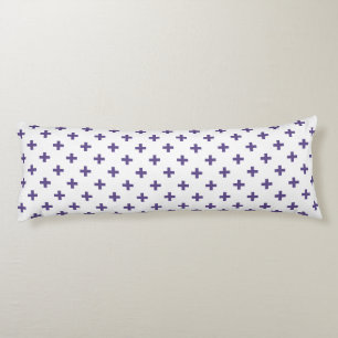 Ultra violet polka kor på vitt kroppskudde