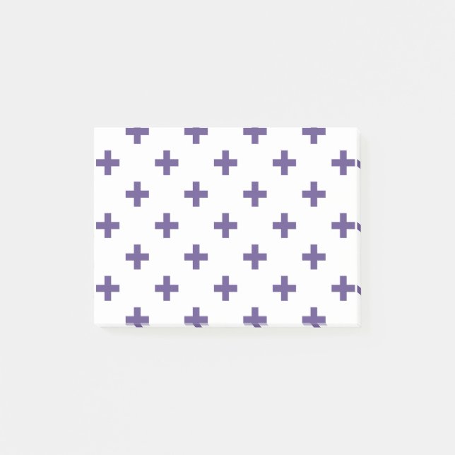 Ultra violet polka kor på vitt post-it block (Framsida)