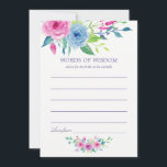Ultra Violet Watercolor Blommigt Möhippa Mamma Adv Rådkort<br><div class="desc">Hand målade vattenfärgen ro möhippa ord av visdomskort med ultraviolett färg år 2018 med blå och rosa.</div>