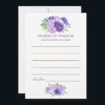 Ultra Violet Watercolor Blommigt Möhippa Mamma Adv Rådkort<br><div class="desc">Möhippa av vattenfärgen blommigt ord av visdomskort med ultraviolett färg från 2018 och kompatibel lila. Blommor är bl.a. vattenkraft,  lavender,  ponnyer och ro.</div>