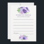 Ultra Violet Watercolor Blommigt Möhippa Mamma Adv Rådkort<br><div class="desc">Möhippa av vattenfärgen blommigt ord av visdomskort med ultraviolett färg från 2018 och kompatibel lila. Blommor är bl.a. vattenkraft,  lavender,  ponnyer och ro.</div>