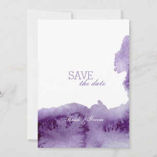 Ultra Violet Watercolor Bröllop spara datum Datumet