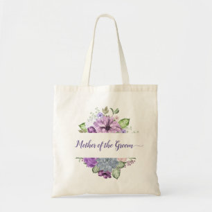 Ultra Violet Watercolor Mor i Groom Tote Tygkasse
