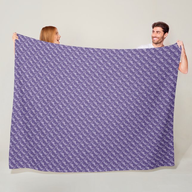Ultra violett 2018 färg fleecefilt (På plats)