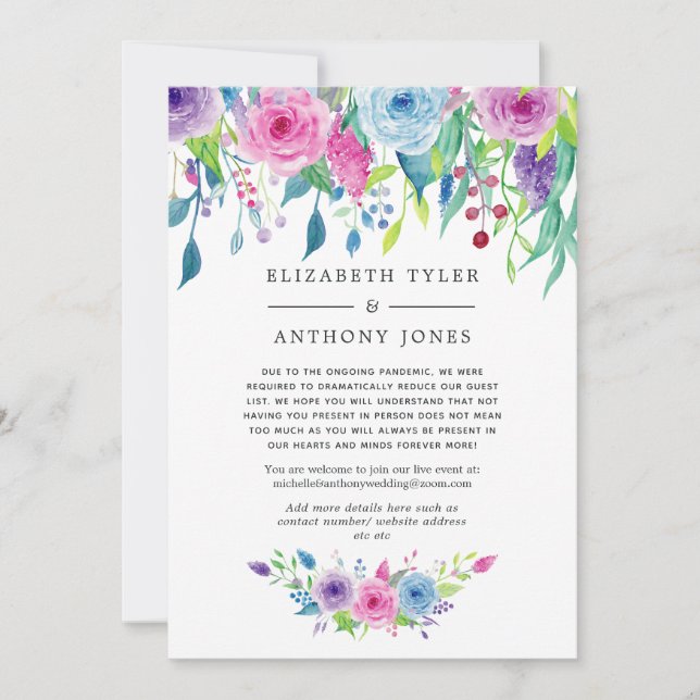 Ultra Violett färg kombination Blommig Reducerad G Meddelande (Framsida)