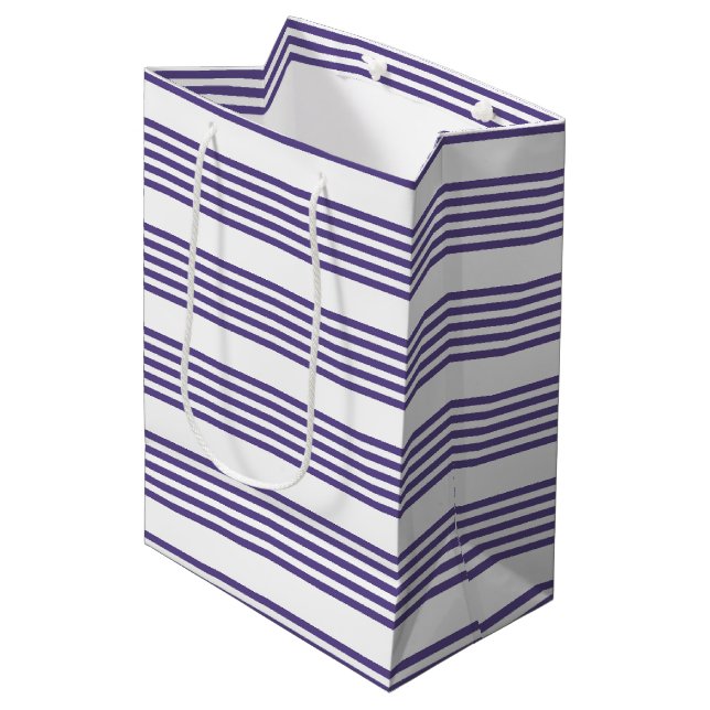Ultra violett och vit femrandigt mönster (Framsidan Vinklad)