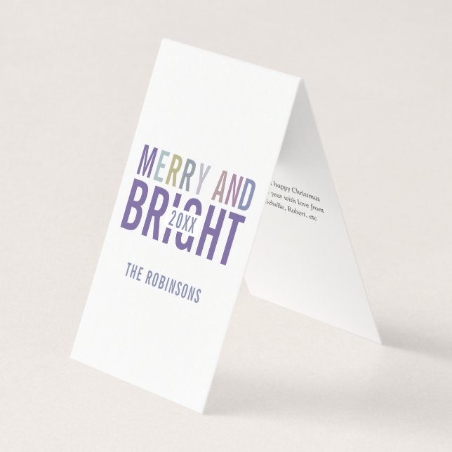 Ultra Violett Palett Julhälsning Foto Kort (Framsida)