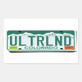 UltraLandia CO-licensskylt Rektangulärt Klistermärke