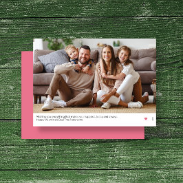 Ultralåsta moderna Rosa Valentindagskort Julkort