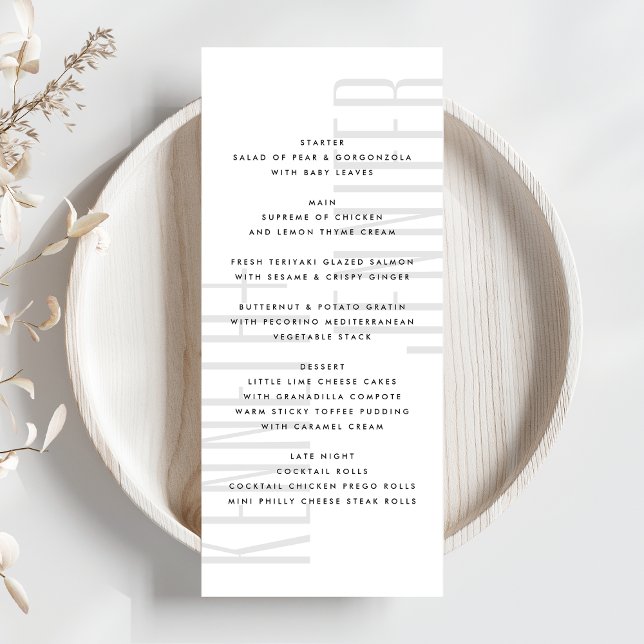 UltraLÅT OSS EAT Modern minimalistiskt DETAILED Br Meny (Skapare uppladdad)