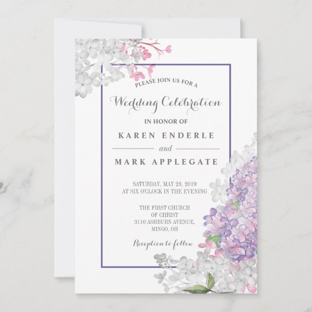 UltraLilacs i Bloom Inbjudningar (Framsida)