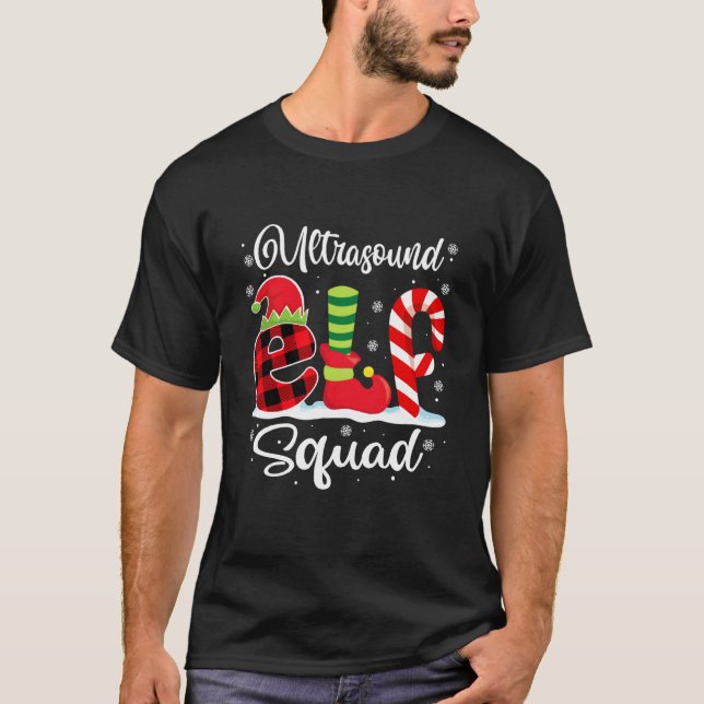 Ultraljud Alv Squad Jul Tekniker Matchning T Shirt (Framsida)