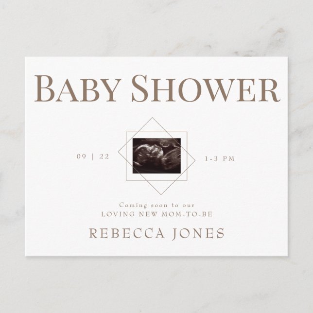 Ultraljud kommer snart, babyskor Guld Vykort (Framsida)