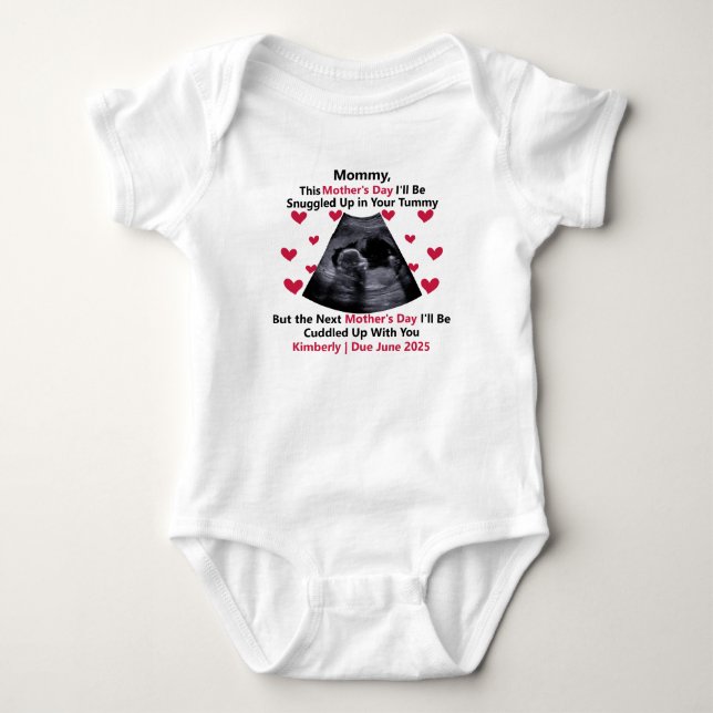 Ultraljud Mamma som ska nyssnärjas upp Mors dag T Shirt (Framsida)