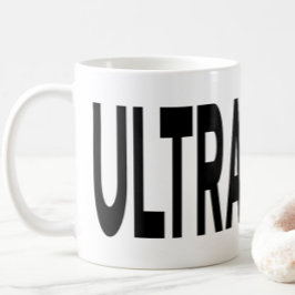 ULTRALJUD Svart typografi Kaffemugg