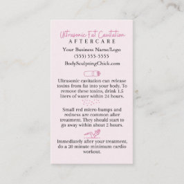 Ultraljud Tjock Kavitation Eftervård Kroppskulpter Visitkort