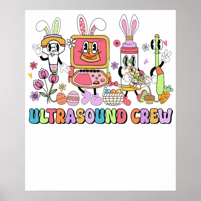 ultraljudsbesättning, retro, vintage poster (Framsidan)