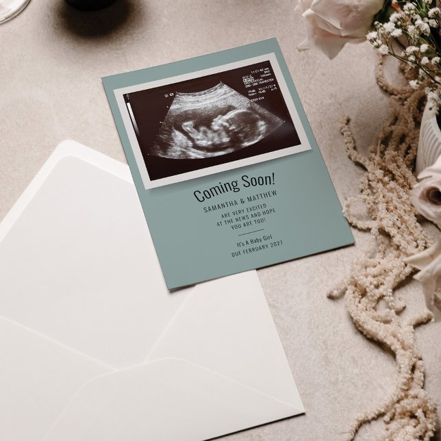 Ultraljudsfoto för meddelande om budgeterad Gravid (Skapare uppladdad)