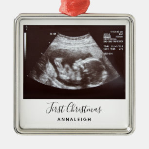 Ultraljudsfoto Första julens Helgdag Gravid Julgransprydnad Metall