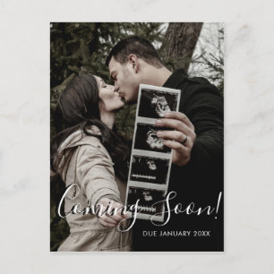 Ultraljudsfoto manus kommer snart Graviditet Meddelande Vykort