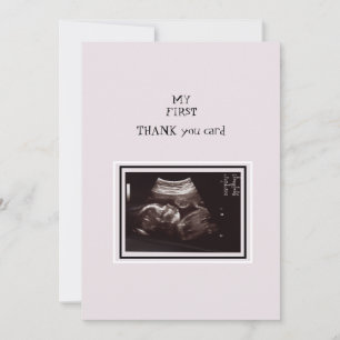 Ultraljudsfoto Rosa Tack Baby Kort