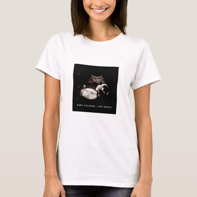 Ultraljudsmeddelande om Gravid Baby T Shirt (Framsida)