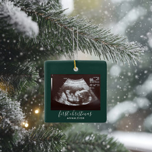 Ultraljudsskanning, första julens Gravid, Anpassni Julgransprydnad Keramik