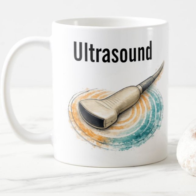 Ultraljudsteam Sonografi sond Ljudvågor Present Kaffemugg (Skapare uppladdad)