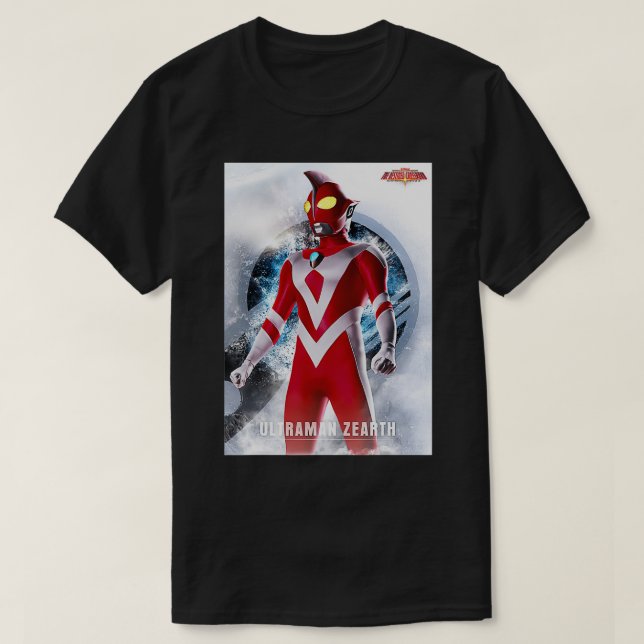 ULTRAMAN ZEARTH Ultra Galay bekämpar den öde kuste T Shirt (Design framsida)