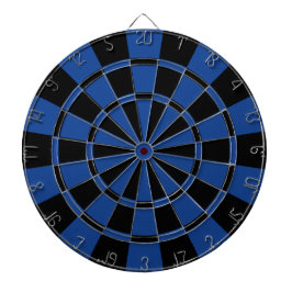 Ultramarine blått och svart darttavla