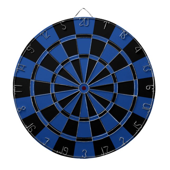 Ultramarine blått och svart darttavla (Framsidan)