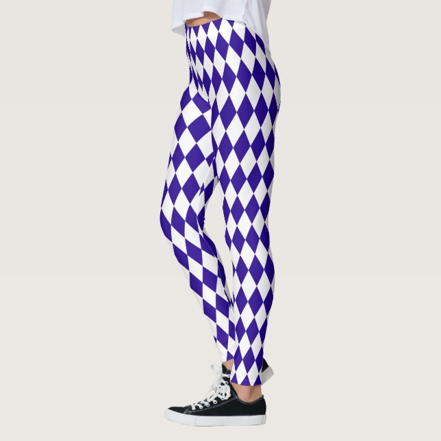 Ultramarine Blue Harlequin Leggings (Vänster)