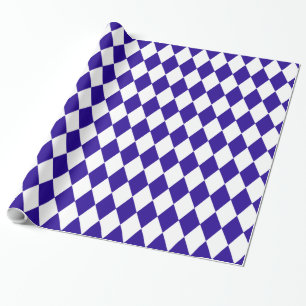 Ultramarine Blue Harlequin Presentpapper