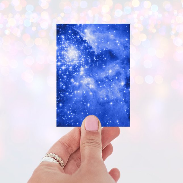 Ultramarine Blue Stars Visitkort (Blue Celestial Business Card)