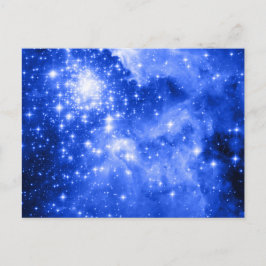 Ultramarine Blue Stars Vykort