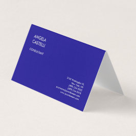 Ultramarine Blue Trendig Modern Minimalist Plain Visitkort