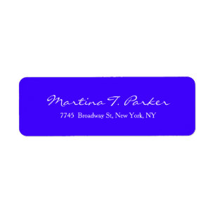 Ultramarine Blue - Unik kvinnlig elegant Returadress Etikett