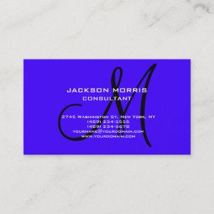 Ultramarine Blue - Unik modern Professionell Visitkort