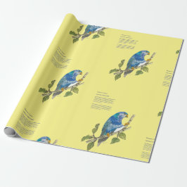 Ultramarine Lorikeet WaterColoner, farligt Presentpapper