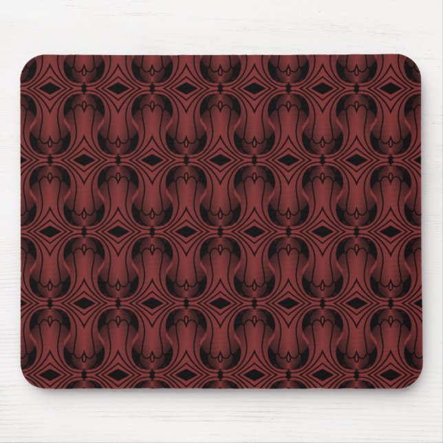 Ultramod Art Deco Mousepad, Mörk Red Musmatta (Framsidan)