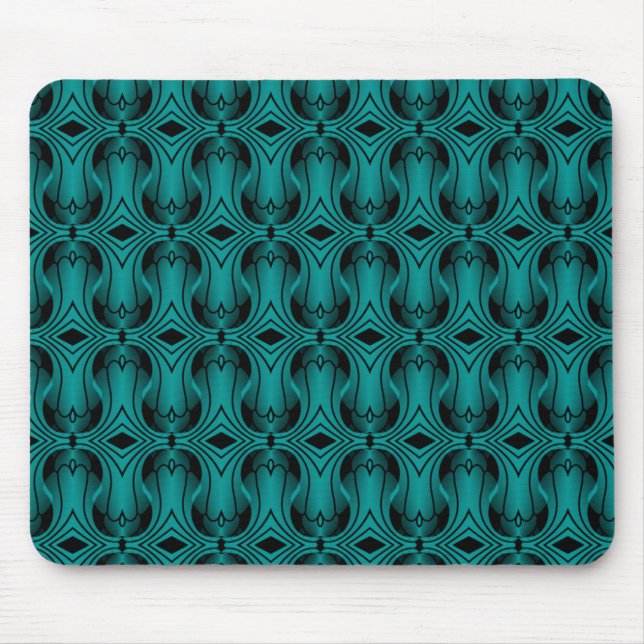 Ultramod Art Deco Mousepad, Teal Musmatta (Framsidan)