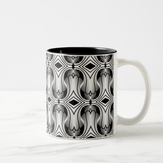Ultramod Art Deco Mugg, Silver Två-Tonad Mugg (Höger)