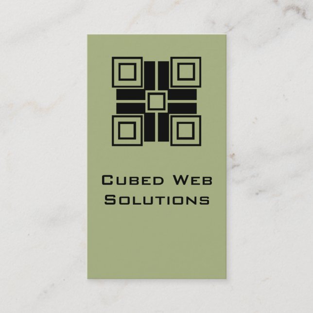 Ultramodern blockerar Affärskort, Lodrät, Sage Visitkort (Framsida)