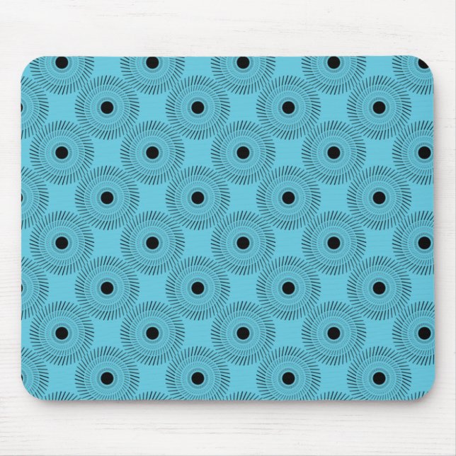 Ultramodern Charm Mousepad, Turquise Musmatta (Framsidan)